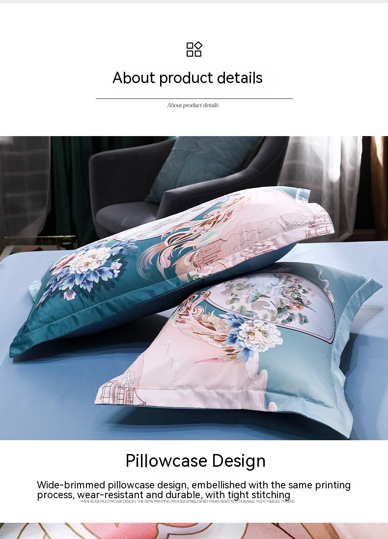 Fashionable Washed Tencel Bedsheets Sets Bedding Set Eco-friendly and Soft Hand Feel