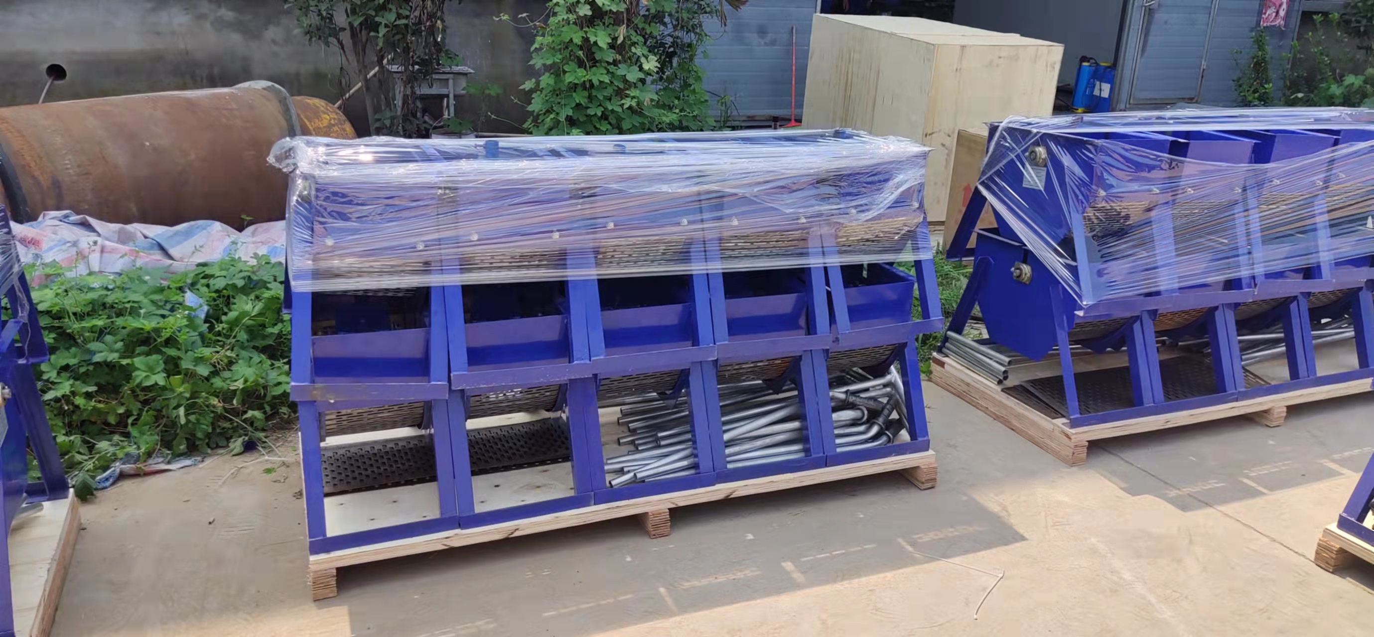 Household Fiber Decorticating Machine , Blue Easy To Operate Peanut Sheller Machine