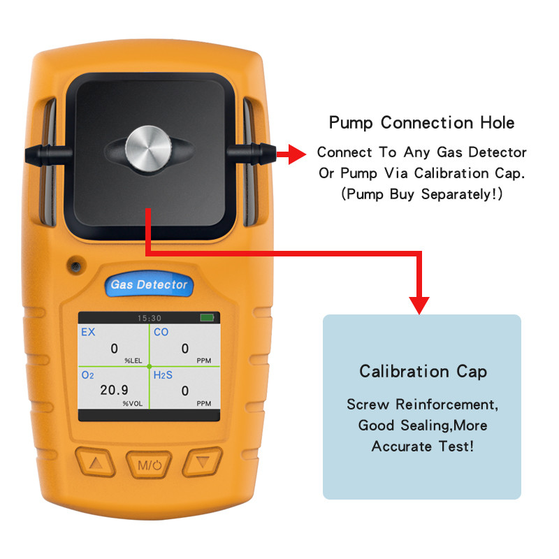 4 In 1 H2s Portable Gas Detector With Usb Charger Visual Alarm