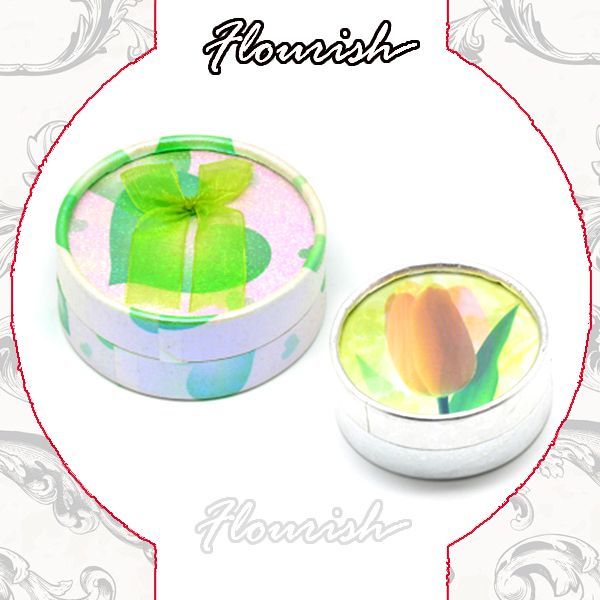Fancy Color Round Tube Small Cardboard Jewelry Ring Packaging Paper Box