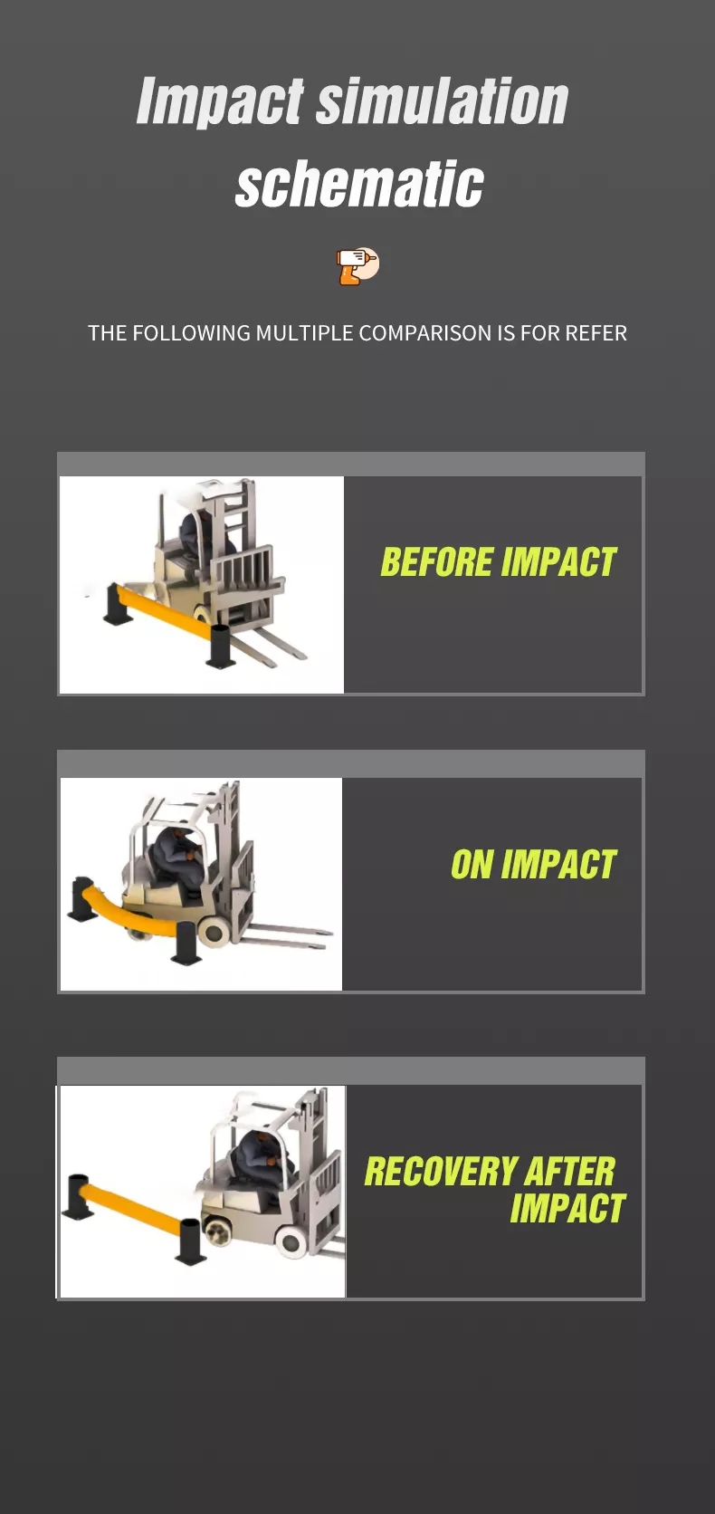 Easily Assembled CE Certified Collision Protection Barriers Custom