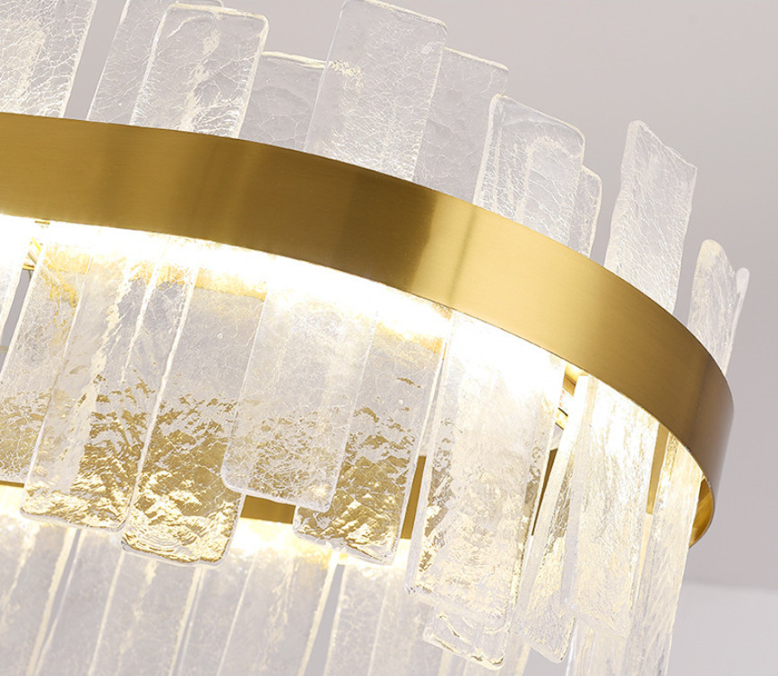 Polished Chrome Restaurant Chandeliers Gold K9 Crystal Lighting Indoor Light Fixtures