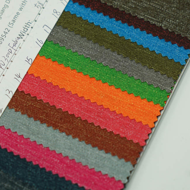 Thickness 0.45mm 300D Polyester Fabric Bright Plain Surface Style