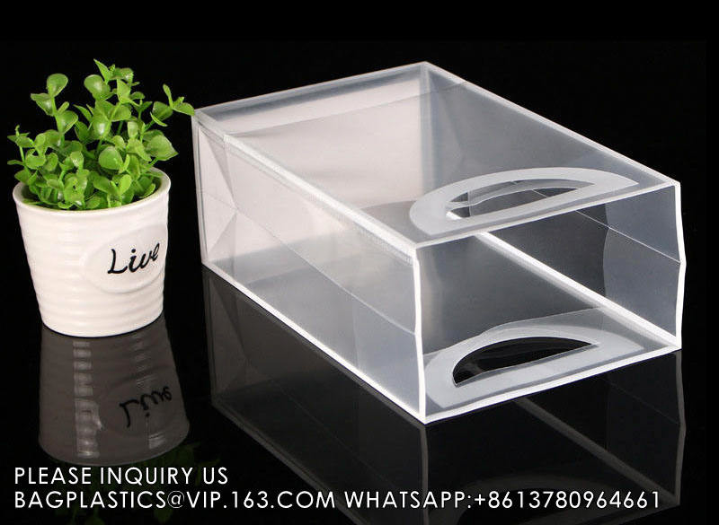 Plastic Tote Bags, Shopping Bags Gift Packaging Bags, PP Environmental Protection Frosted Transparent Bags Custom LOGO