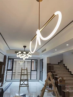 7000lm Restaurant Led Strip Chandelier Led Rope Chandelier 110~240V