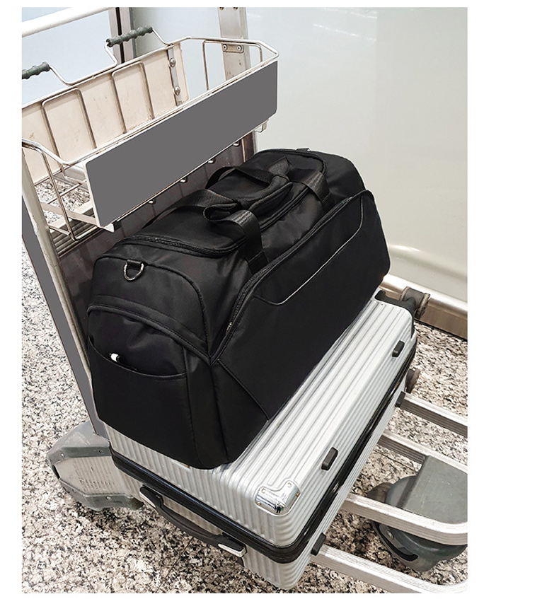 Black Crossbody 55L Duffle Bag Travel Luggage Handbag 1.1KG