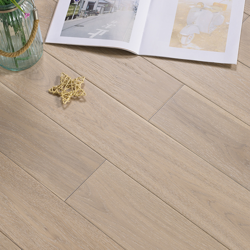 Length 1900/1860/2200/RL mm Brushed Wood Flooring in White Washed Oak Maple and Walnut