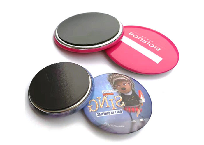 Tin badges Dia 3cm Tinplate Fridge Magnet Round Shaped Souvenir Refrigerator Magnet