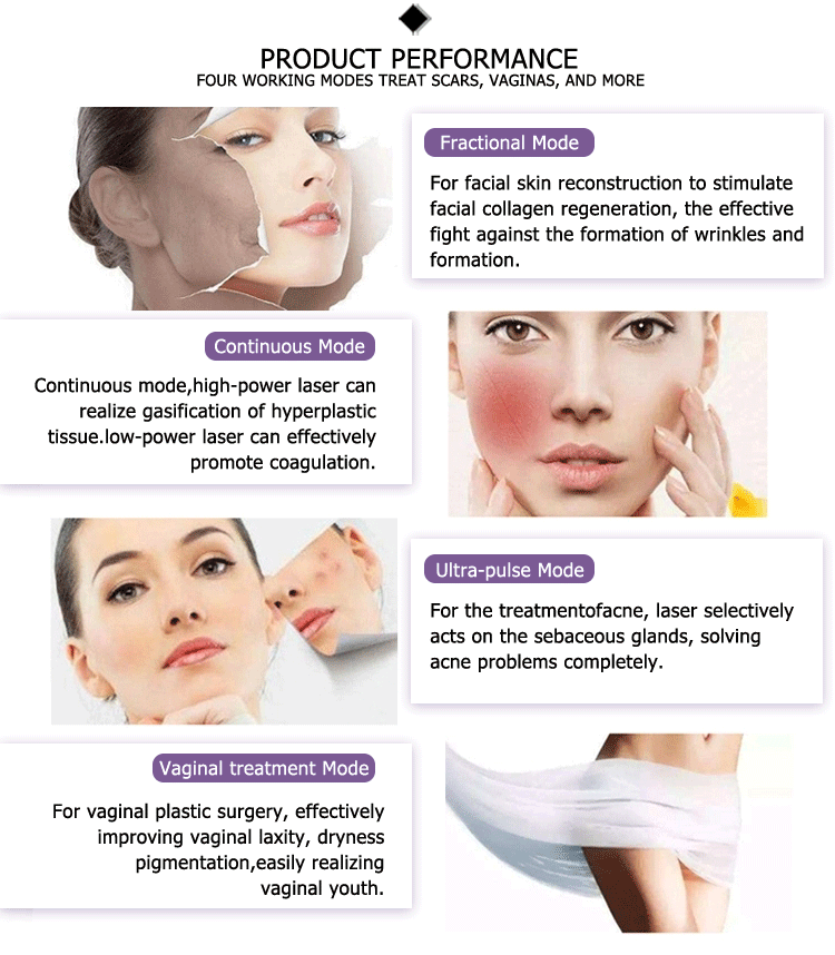 Fractional co2 laser skin surfacing equipment for  skin resurfacing machine in medical spa