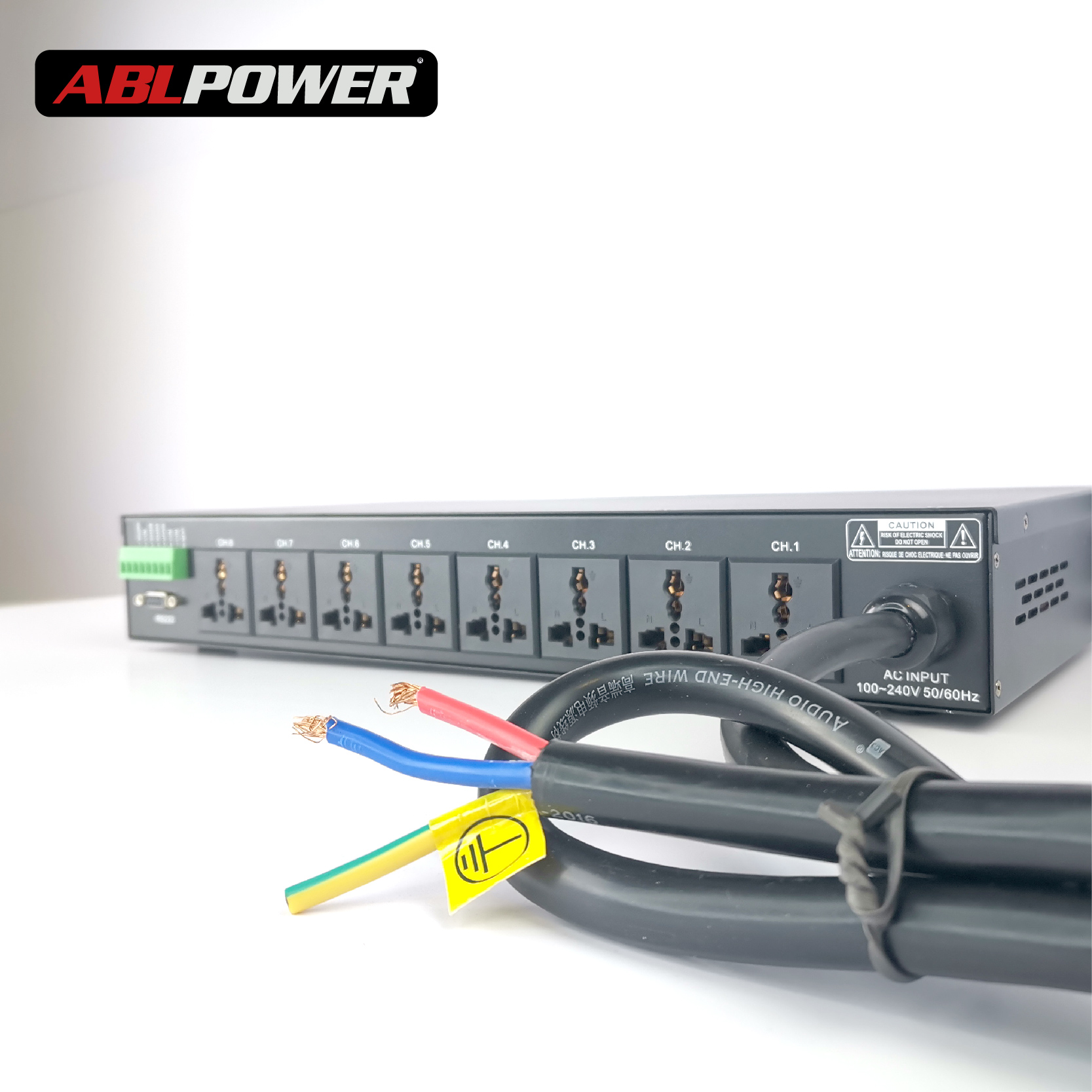 audio system equipment power supply sequencer 8 channels