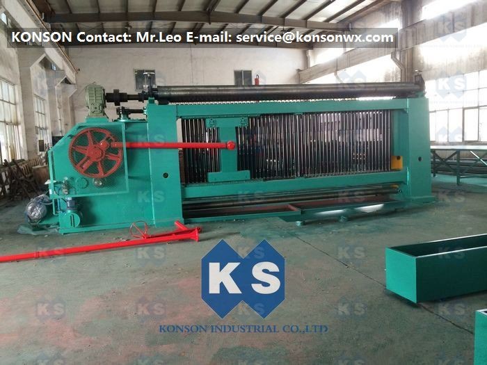 Double Twist Wire Mesh Making Machine , Hexagonal Wire Netting Gabion Production Line