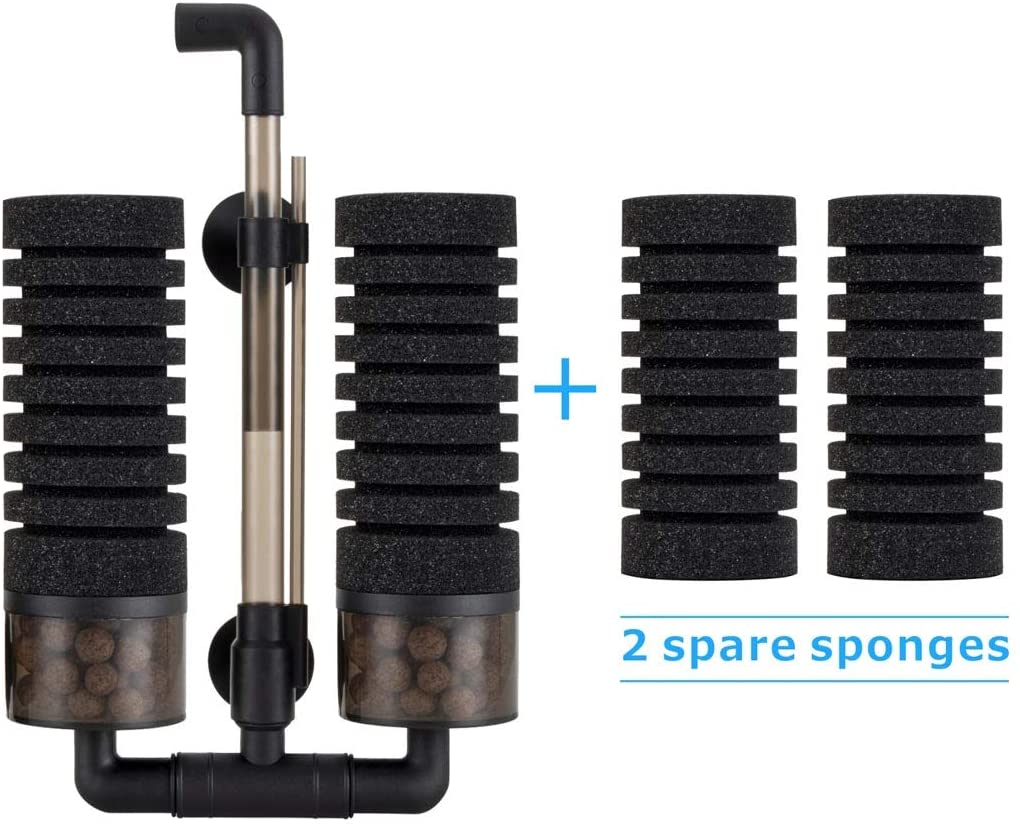 Bio Aquarium Double Sponge Filter For 75 Gallon Tank