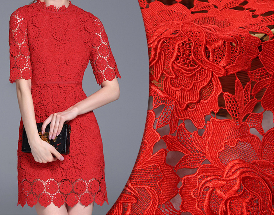2018 Summer Newest Style Rope Embroidery Fabric 140cm wide for wedding dress