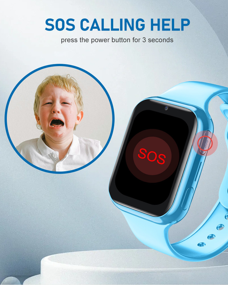 D42 Fitness Childrens Tracker Watch 4G GPS LBS WiFi 2 Way Phone Call