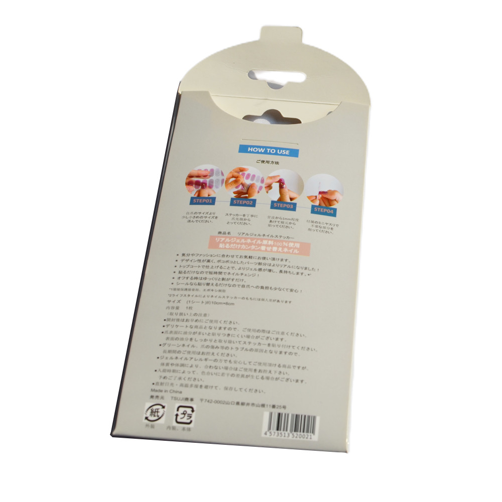PVC Window Kraft Paper Pillow Boxes Collapsible Flat Artpaper Clear For Faked Nail Stickers