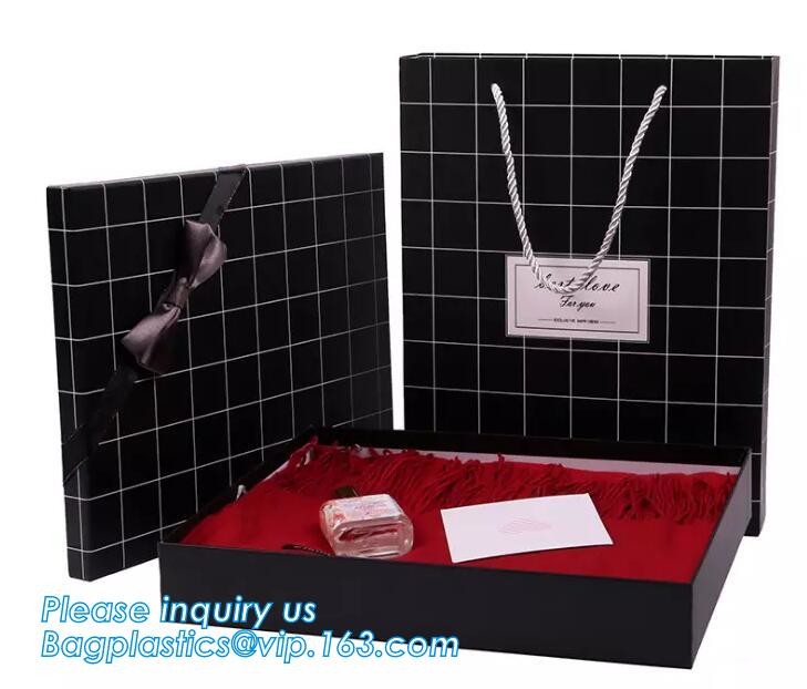 custom luxury matte black flip top box cardboard paper gift box with ribbon blister for red wine packaging box bagease