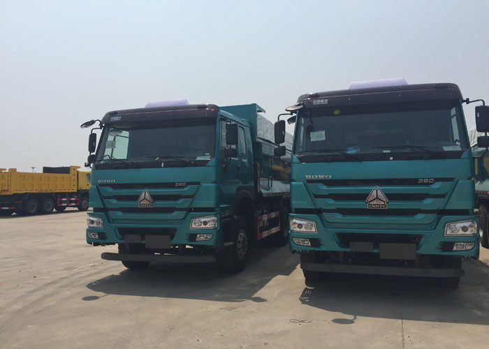 Public Works Tipper Dump Truck / HOWO Tipper Truck 6X4 LHD 25 Tons 10 - 25 CBM
