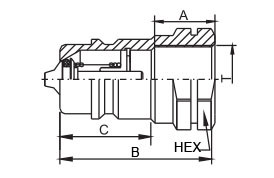 G1/2 Agricultural Quick Couplings , Carbon Steel Hydraulic Quick Coupler