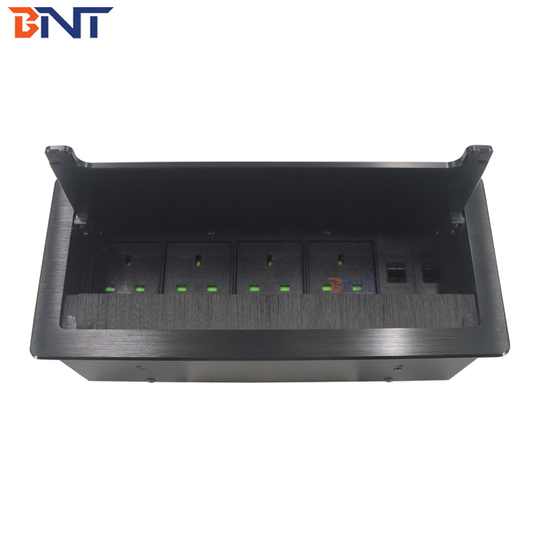 Cable management UK power desktop power brush socket for conference table