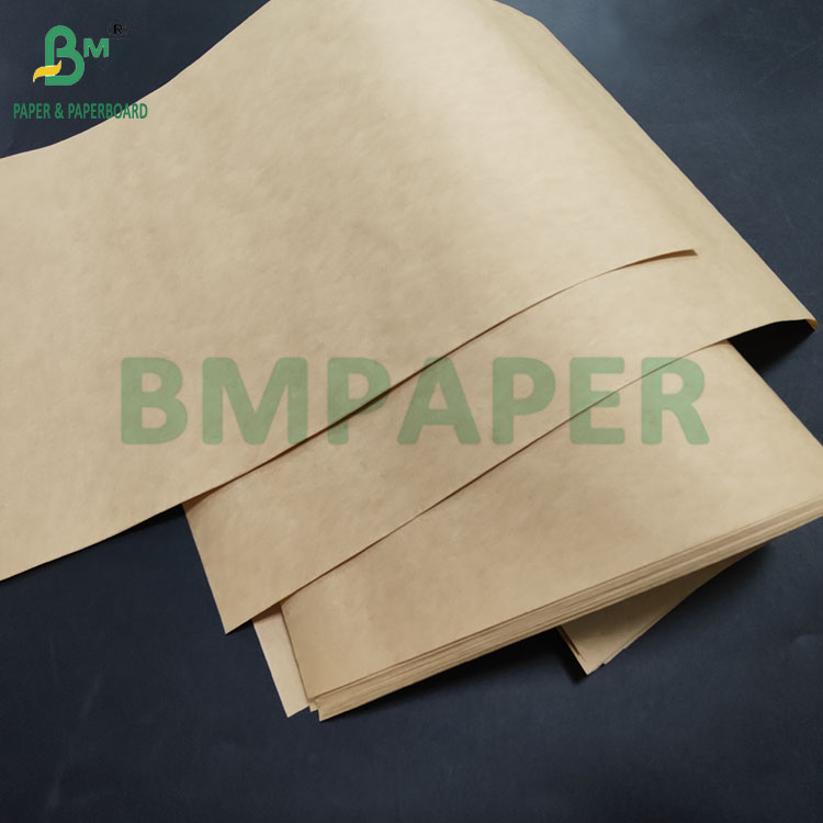 75gsm 80gsm Virgin Brown Kraft Paper For Cement Bags High Expansible 90cm