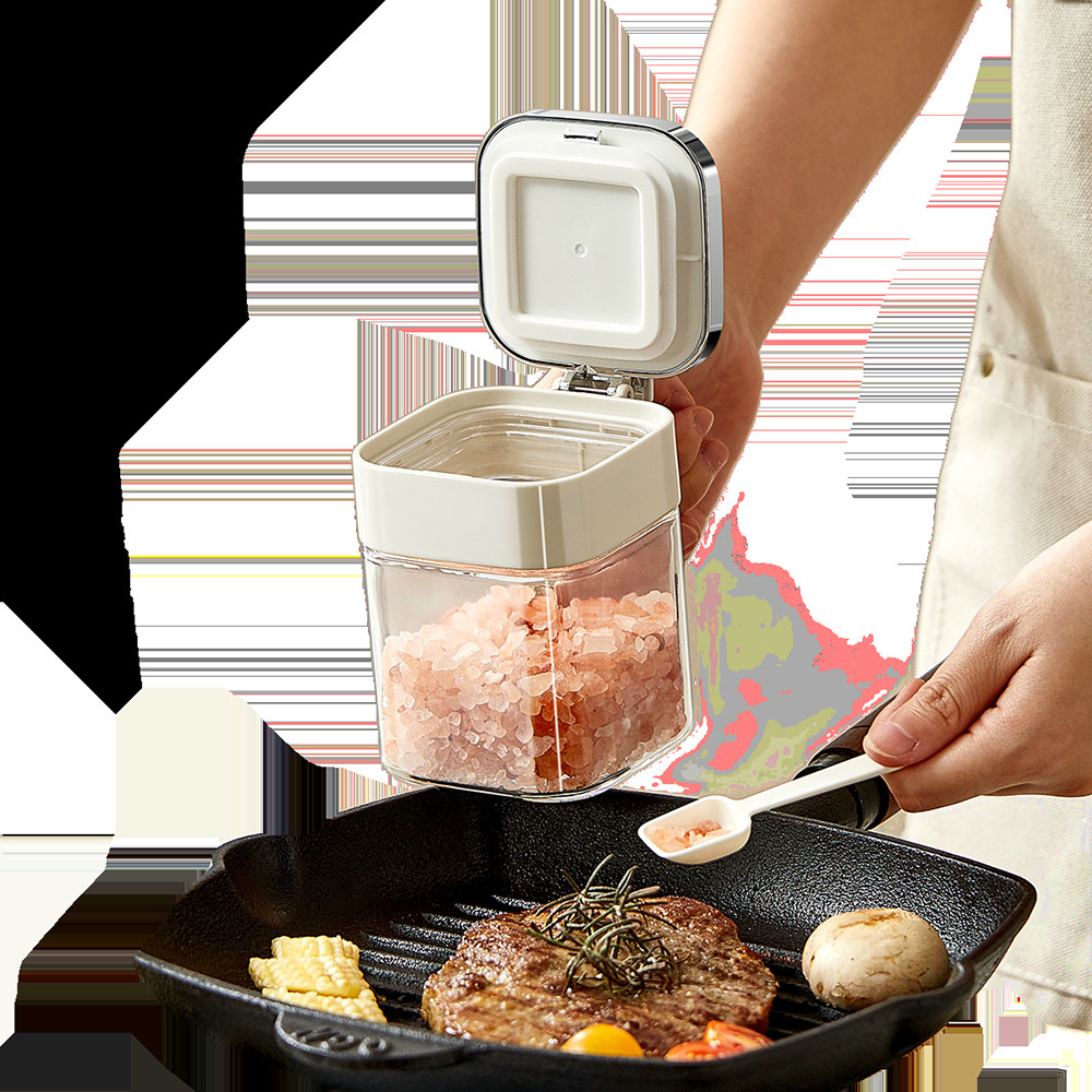 Household Kitchen BBQ Food Seasoning Powder Spices Pot Storage Box Wholesale Glass Spice Jars Container With Stainless Steel Lid