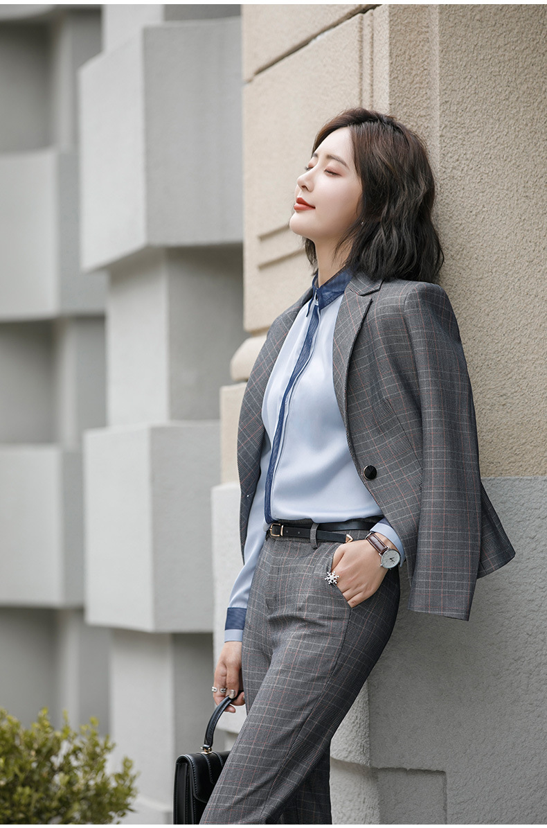 Fashion Slim Striped Suit for Women Autumn Office Lady Business Blazer Coat Plus Size Jacket