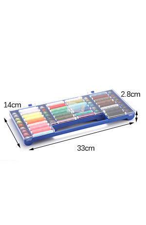 Sewing Thread Box Kit storage 64 Colors Polyester 32 PCS Sewing Thread Spools and 32 PCS Prewound Bobbins Color