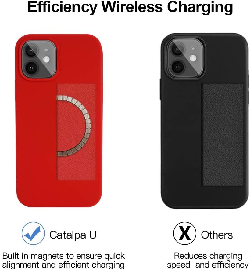 Magnetic Circle Soft Magnetic Phone Case For IPhone 12 Pro Max 12 Mini Liquid Silicone Built-In Magnetic Coil Soft Cover