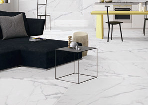 12mm Thickness Marble Look Porcelain Tile / Carrara Ceramic Wall Tiles