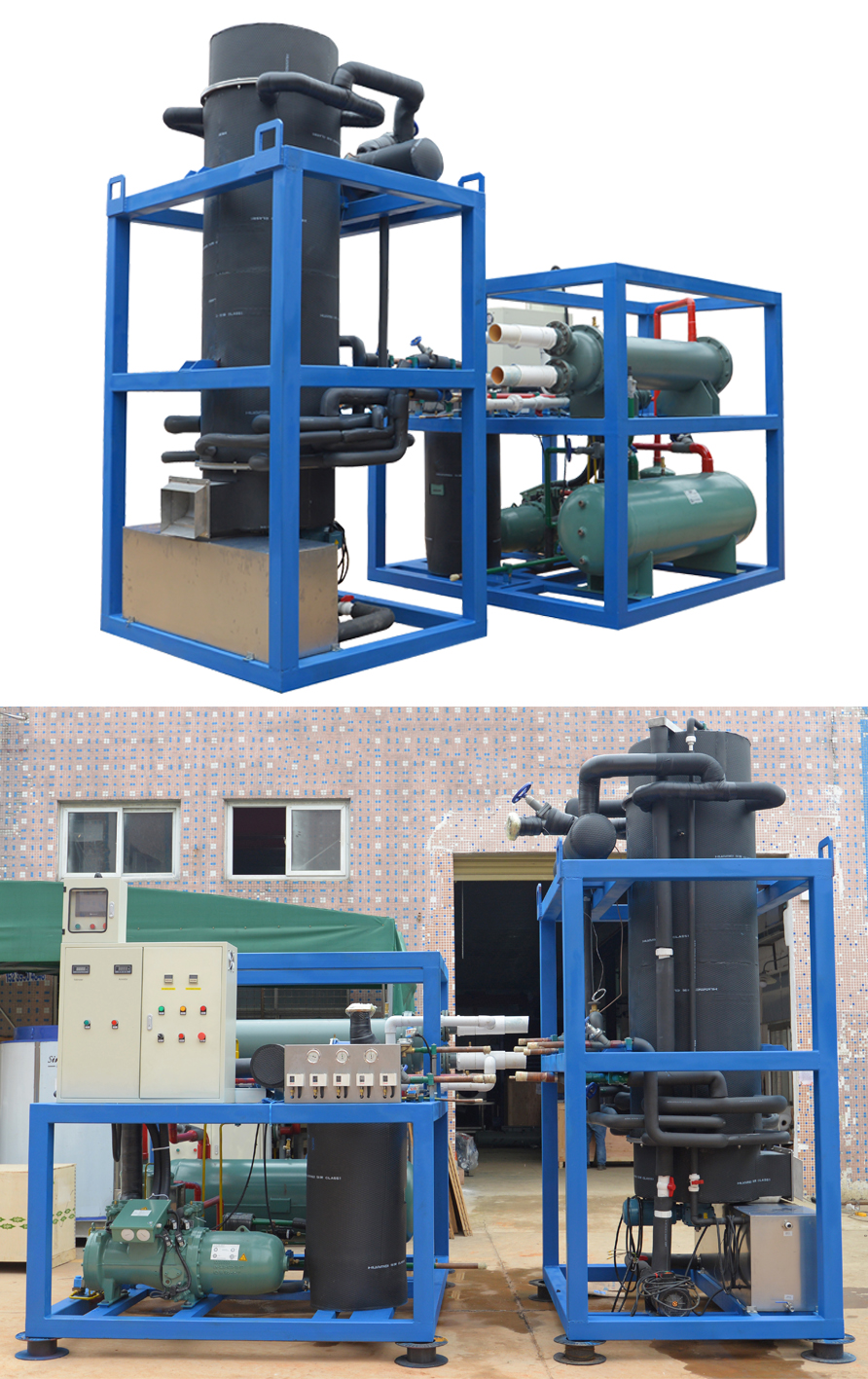 Ice Machine 2 Ton 1 Ton Block Making Industrial Commercial Ice Maker for Business Sale Philippines 1320x1000x1660 mm