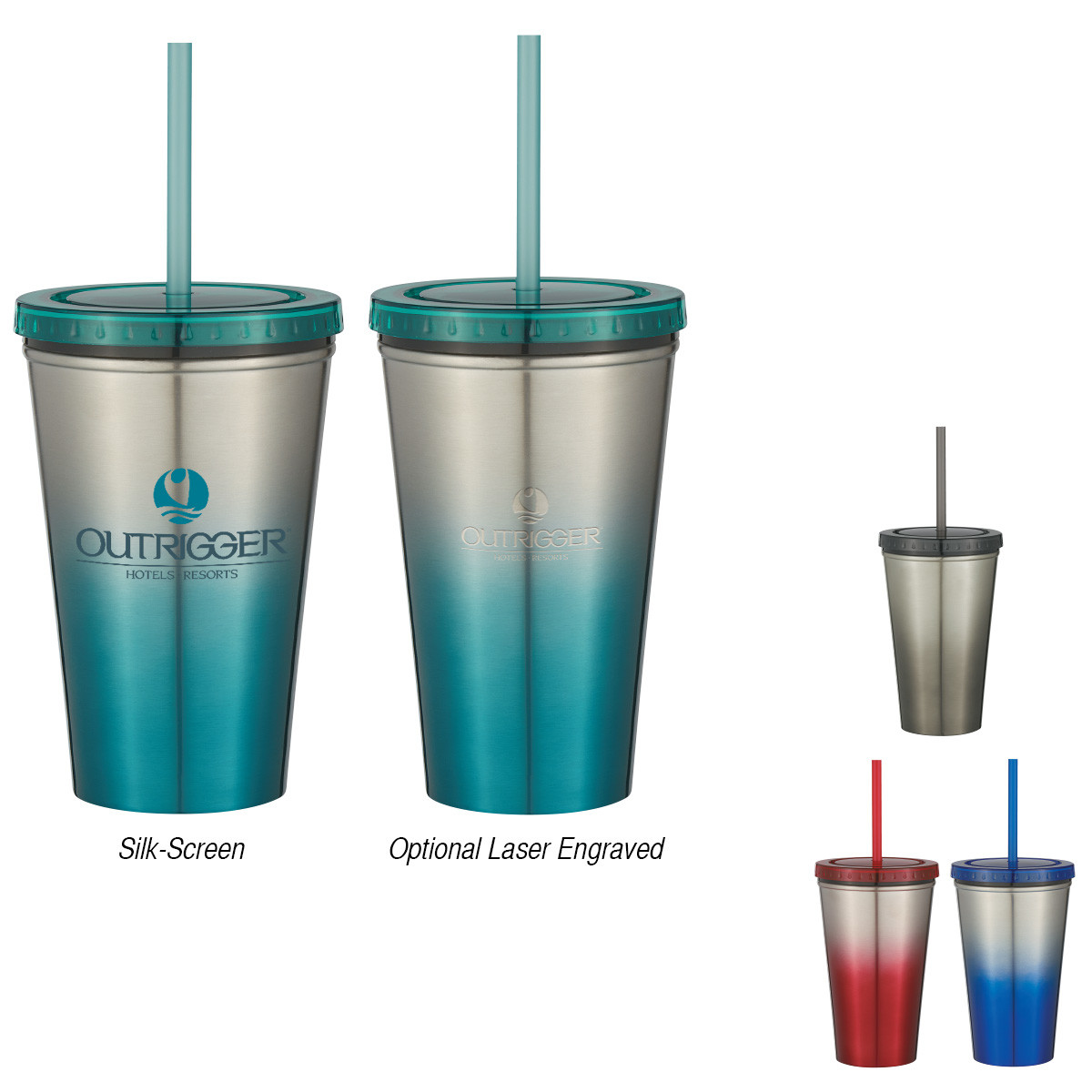 16OZ Stainless Steel Tumbler Bottle Double Wall With Double Color Painting