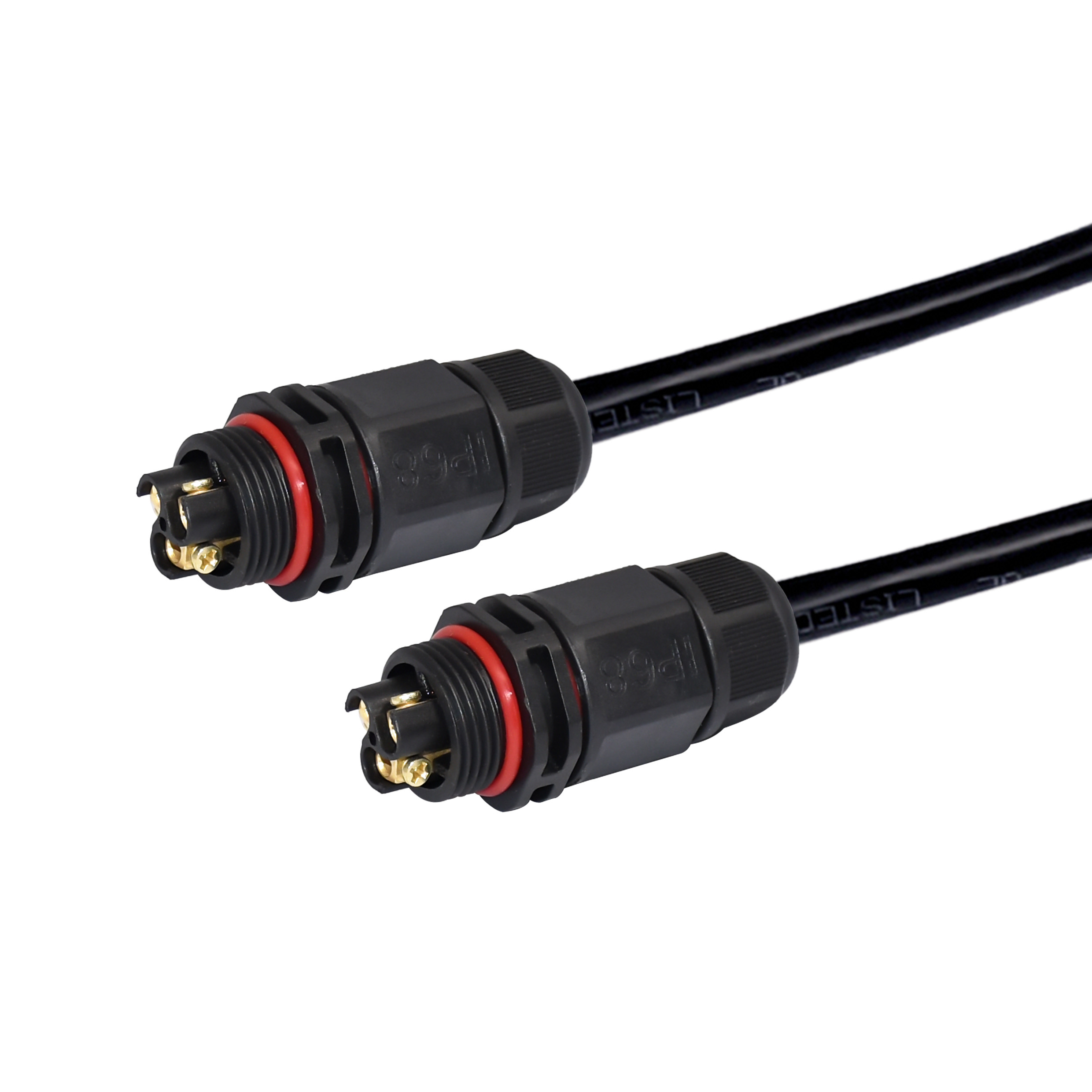 2 PIN L Type Outdoor LED Connector Wire Screw IP67 Waterproof LED Light Connectors