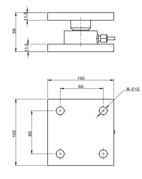 IP67 Weighing Module Stainless Steel 1.5mv/V Platform Scale Load Cell 1-100kN