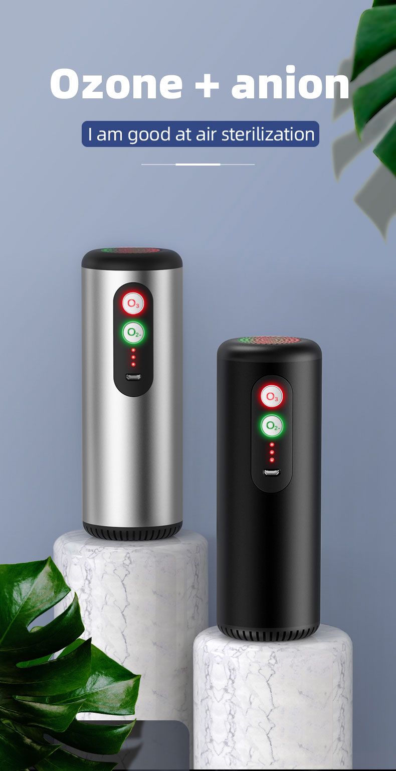 Homefish OEM Car Air Purifier UV Ozone New Ionic Portable Ionizer Ozone Generator Air Purifier for Car Usb Home Appliances