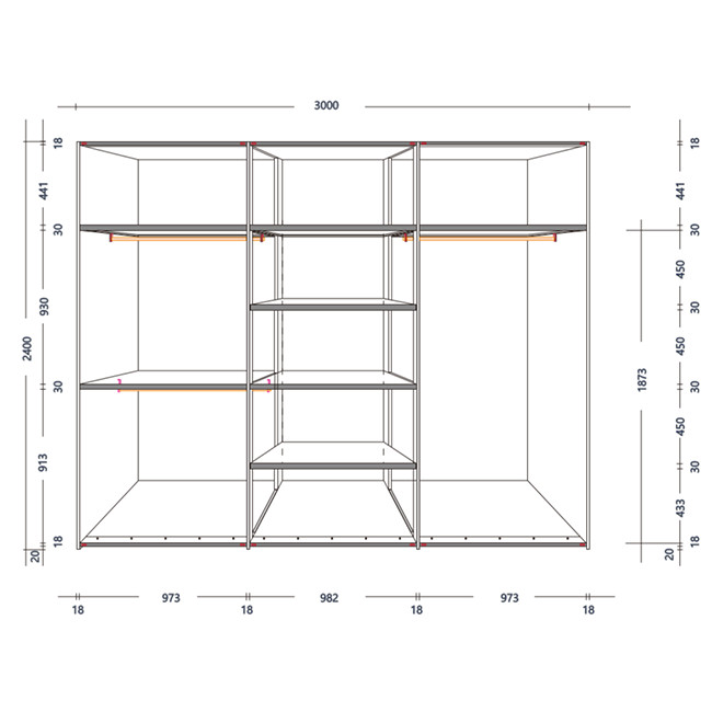 Black 70AF Shop fittings Aluminum Structural Frame