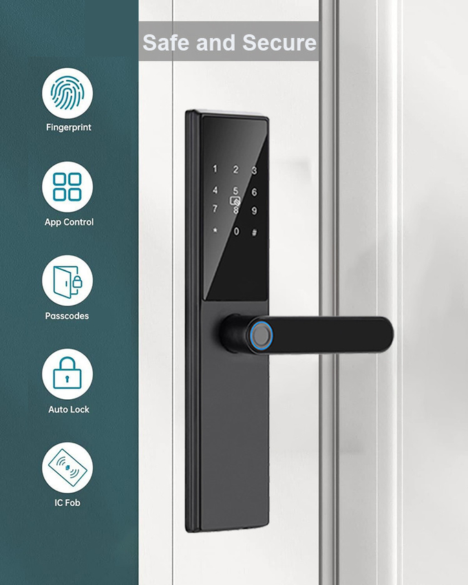 Aluminum Alloy Smart Home TTlock Keyless Digital Door Lock Biometric Fingerprint Door Lock