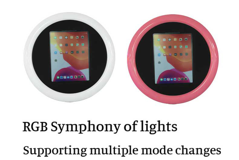 Metal Shell Ring Light Selfie Station Magic Portable Led Photo Booth Round For Ipad