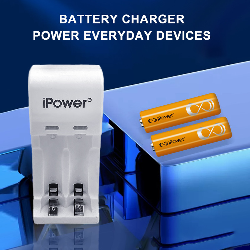 1.2V AA AAA Rechargeable Batteries Charger USB Interface 2 Slots