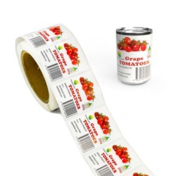 CMYK Private Food Labels Waterproof Frost Proof Custom Fruit Label Stickers