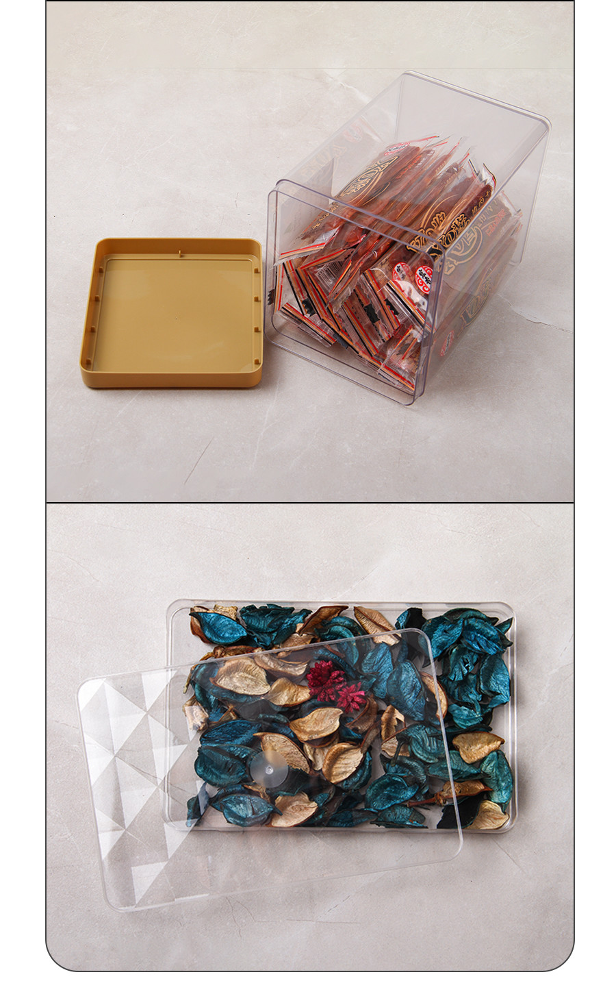 Dessert Cake Customize Packing Boxes Transparent PET Square Food Packaging Boxes