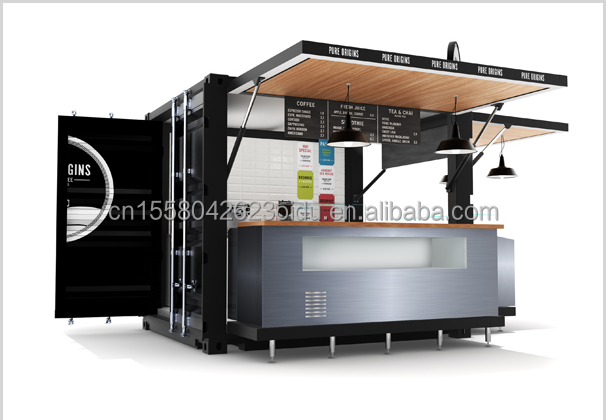 20ft or 40ft Combination Container Room Customizable Color for Sales Booth Coffee Shop Guard Room Office Bar