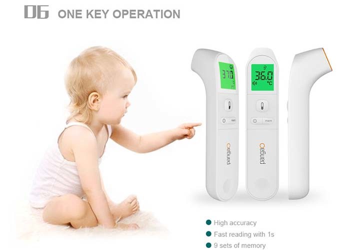 Medical Grade No Touch Infrared Thermometer High Accuracy With Back Light Display