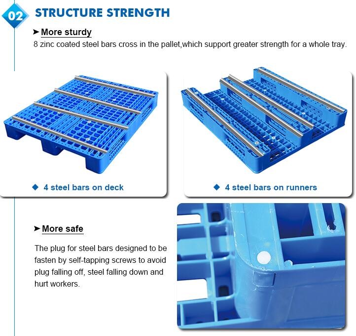 Detachable plastic 4 drum oil spill pallet, 1300*660*150 mm 2 drum spill containment pallet, Nestable 2 drum spill conta