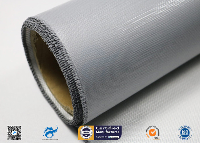 One Side Silver Silicone Coated Fiberglass Fabric For Fire Prevention
