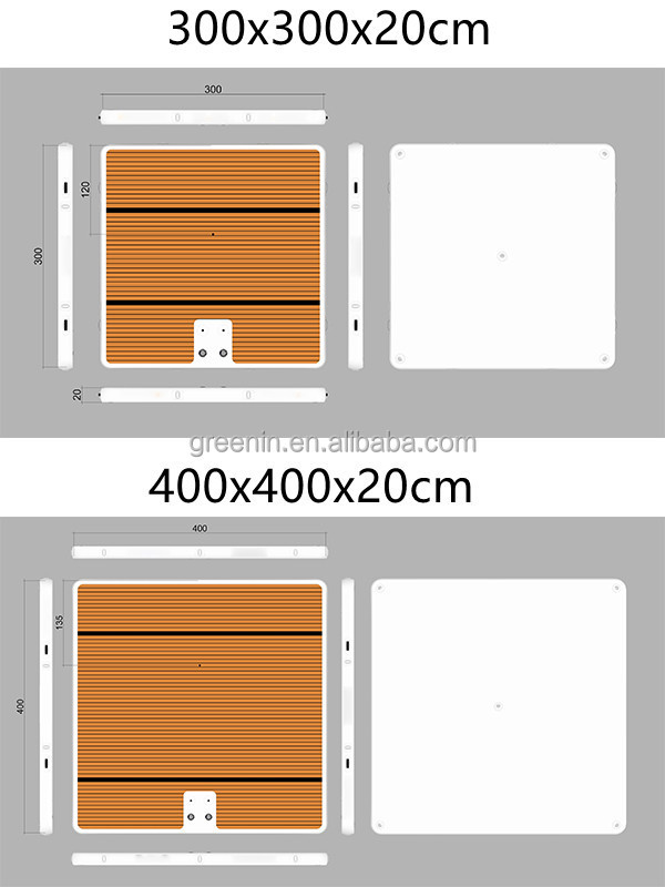 Outdoor Inflatable Swim Island Floating Raft, Inflatable Floating Water Jet Ski Dock Floats Platform With Ladder