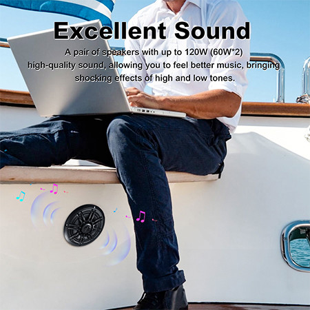 Wholesale Speaker Audio 60W Waterproof ABS Case 6.5 Inch Marine Speaker For Boat