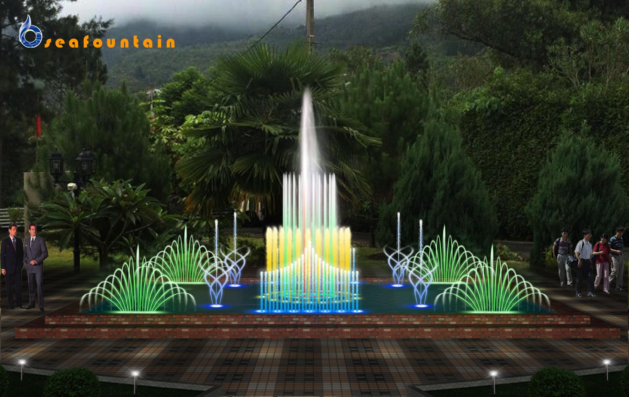 Public Square Angel Musical Fountain Stainless Outdoor