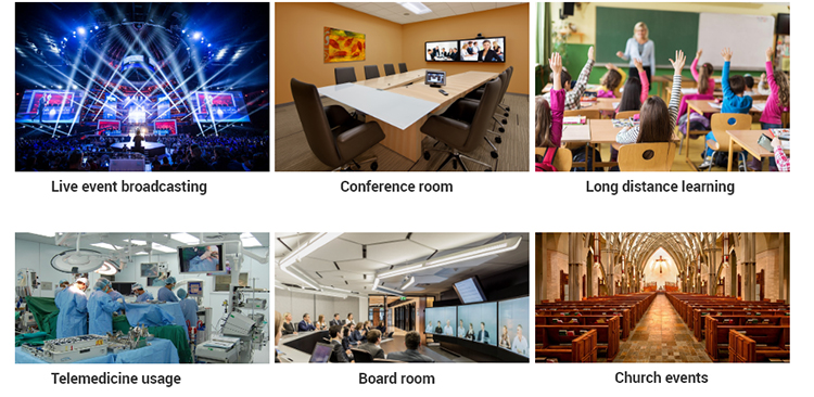 12x Zoom Optional Radio & TV Broadcasting Equipment PTZ video conference Camera