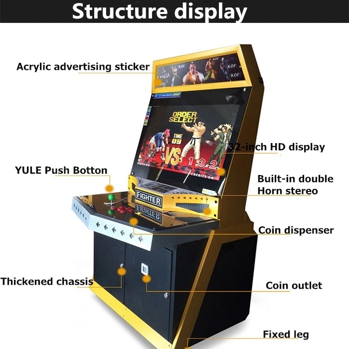 32 Inch Coin Operated Fighting Video Game Machine Arcade Cabinet Fighting Game Machine