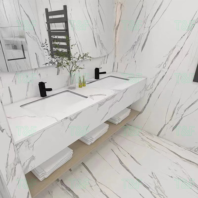 Non Slip Porcelain White Floor Tile Matte Glazed Marble Porcelain Floor Tile